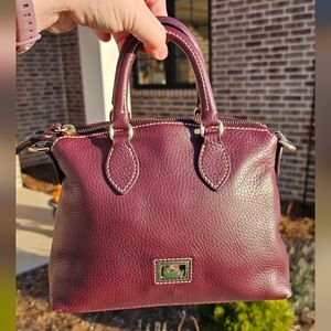 Dooney & Bourke Purple Pebble Leather Satchel
